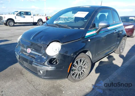 2012 Fiat 500 Lounge из США, поврежденный, VIN 3C3CFFCR5CT287694